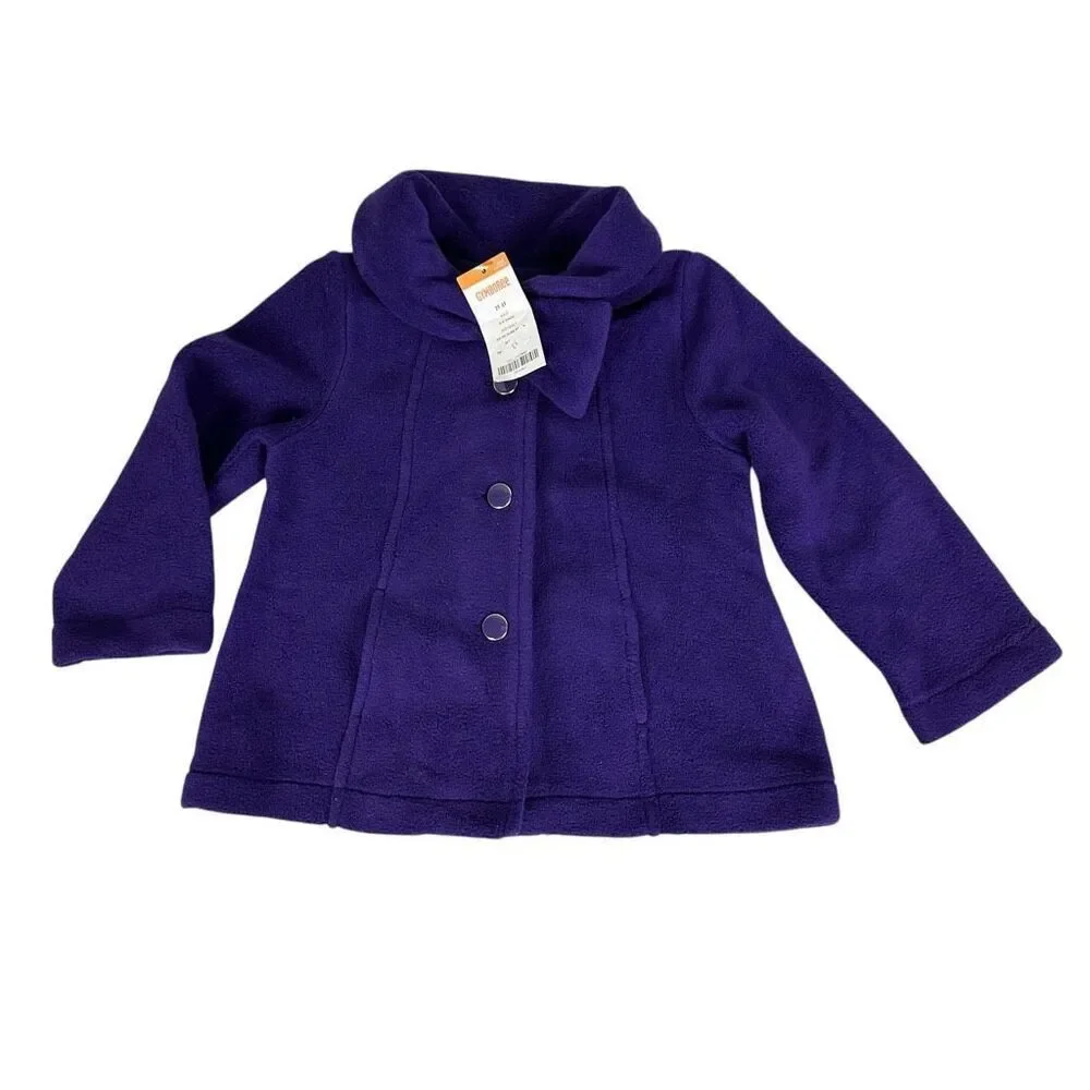 Gymboree Purple Bow Collar Coat 2T-3T